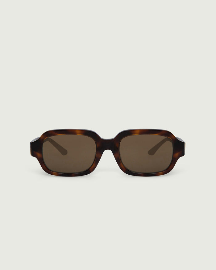 Classic Tort::Bobbi Sunglasses square tort bioacetate front