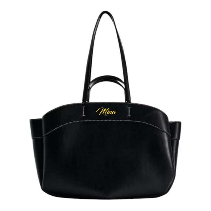 Boston Custom Name Leather Bag