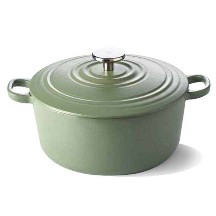 Bourgogne braadpan groen zijaanzicht