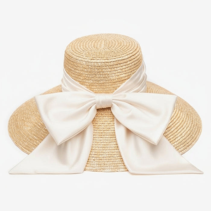 Bow Decor Straw Hat - Travellers Hat Boutique