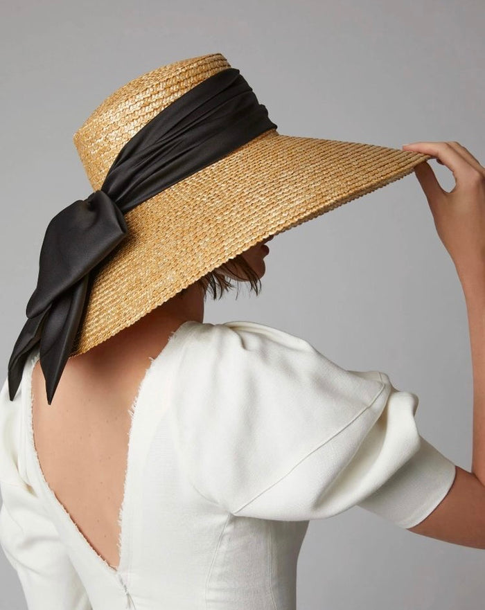 Bow Decor Straw Hat - Travellers Hat Boutique