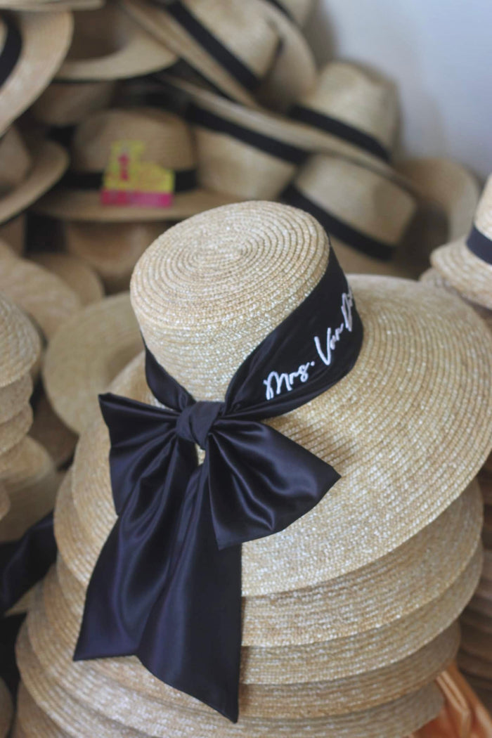 Bow Decor Straw Hat - Travellers Hat Boutique