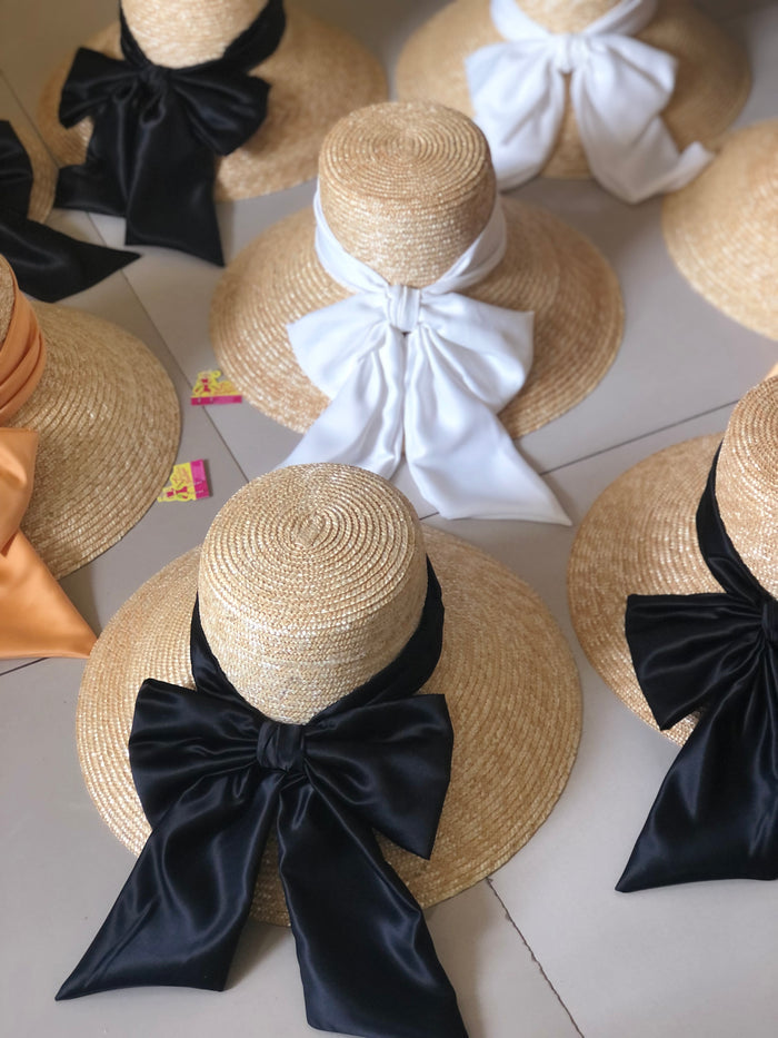 Bow Decor Straw Hat - Travellers Hat Boutique
