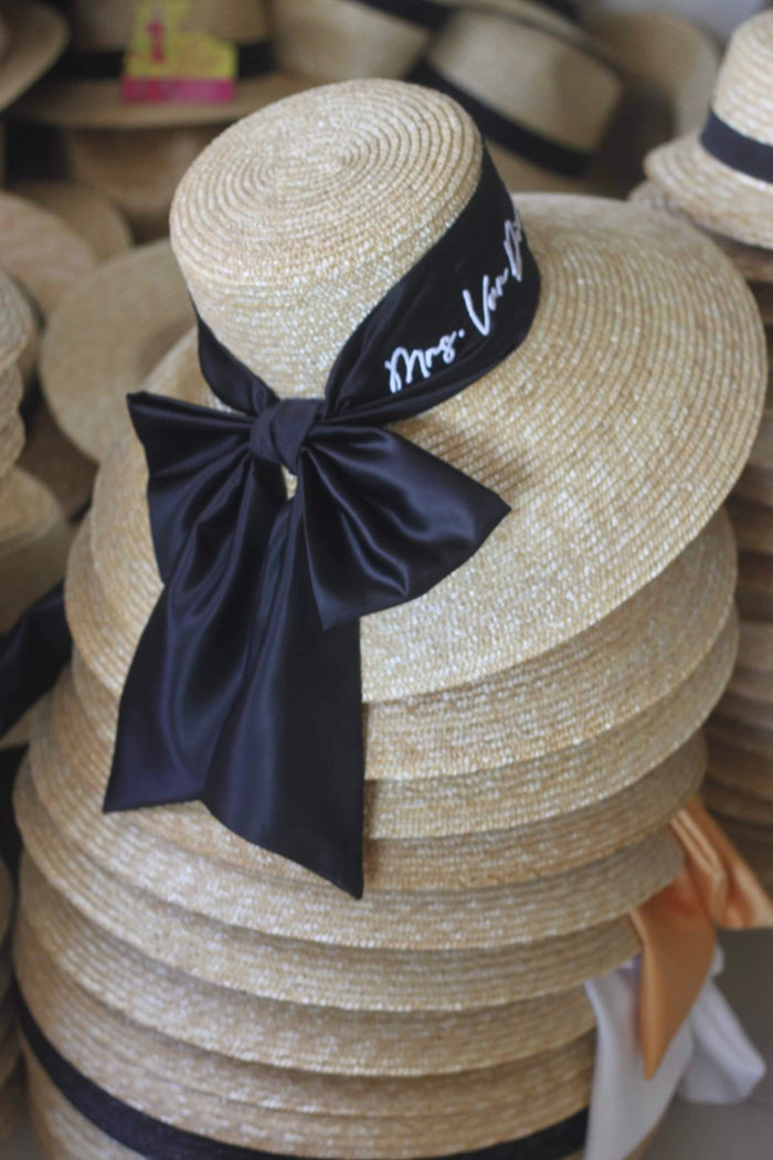 Bow Decor Straw Hat - Travellers Hat Boutique