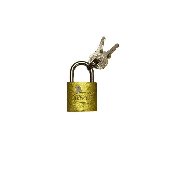 BRASS PADLOCK ON CARD 25/32/38/40/50/60 - 007027 mega