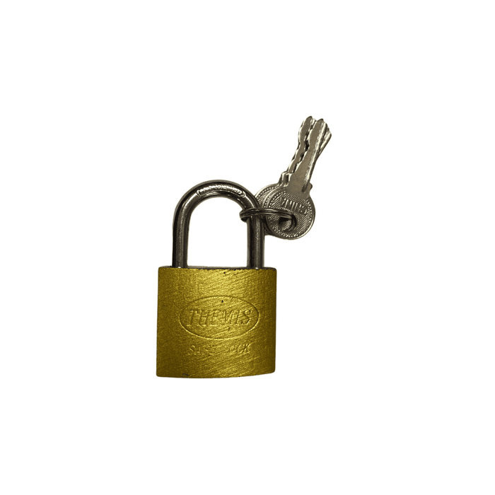 BRASS PADLOCK ON CARD 25/32/38/40/50/60 - 007027 mega