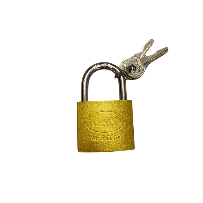 BRASS PADLOCK ON CARD 25/32/38/40/50/60 - 007027 mega