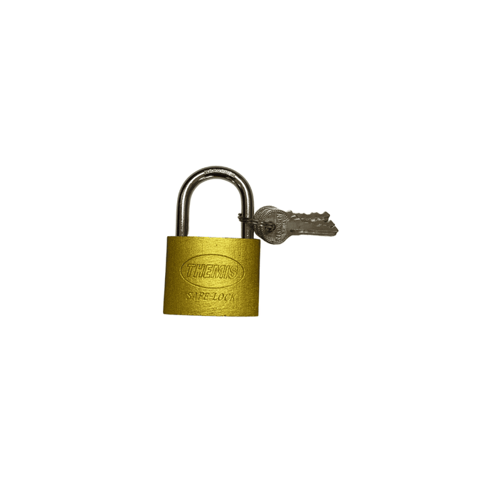 BRASS PADLOCK ON CARD 25/32/38/40/50/60 - 007027 mega
