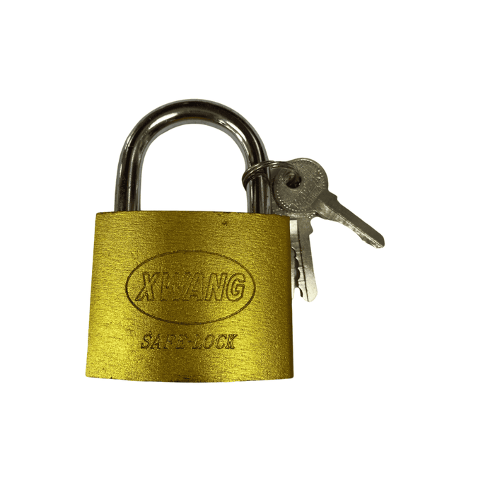 BRASS PADLOCK ON CARD 25/32/38/40/50/60 - 007027 mega