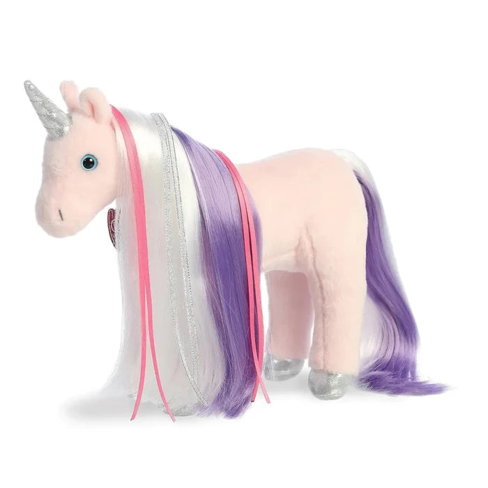 Breyer Mane Events 12 Inch Starlight the Pink Unicorn Plush Toy - Owl & Goose Gifts