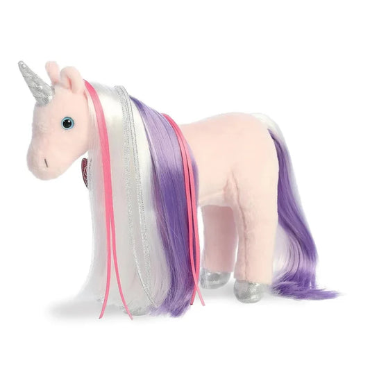 Breyer Mane Events 12 Inch Starlight the Pink Unicorn Plush Toy - Owl & Goose Gifts