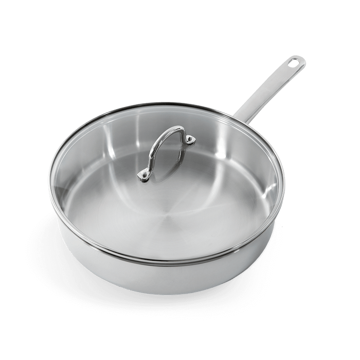 Bright hapjespan 28 cm met deksel bovenaanzicht