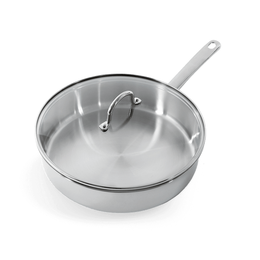 Bright hapjespan 28 cm met deksel bovenaanzicht