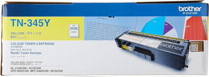 Brother TN345Y Toner Cartridge Compatible With HL MFC Series 3500 Pages Yellow
