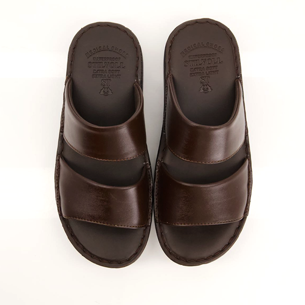Brown medicated slippers