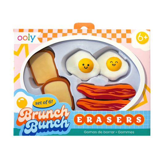 Brunch Bunch Erasers - Set of 6