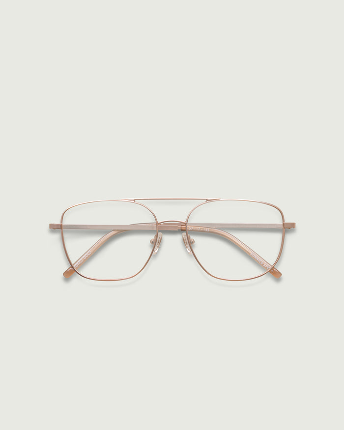 Gold::Bruno Eyeglasses pilot gold metal top