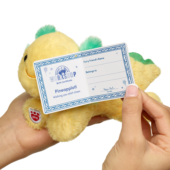 Build-A-Bear Mini Beans® Pineapple Axolotl Stuffed Animal