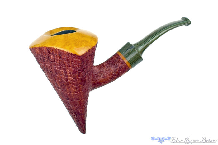 Blue Room Briars is proud to present this C Kent Joyce Pipe Sandblast Cone with Brindle