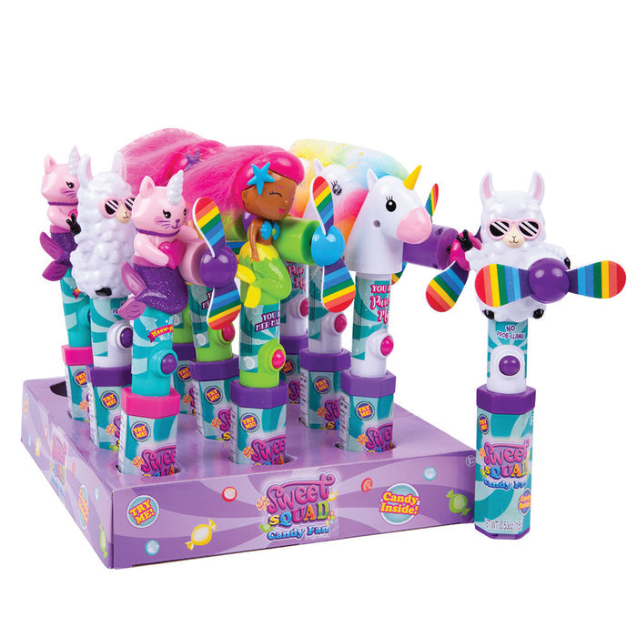 Candyrific Sweet Squad Unicorn Toy Fan Candy - 12 Count