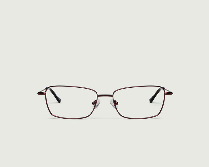 Walnut::Casper Eyeglasses rectangle brown metal front