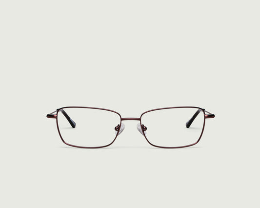 Walnut::Casper Eyeglasses rectangle brown metal front