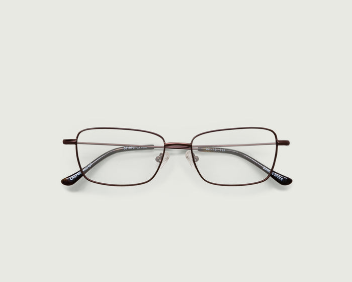 Walnut::Casper Eyeglasses rectangle brown metal top