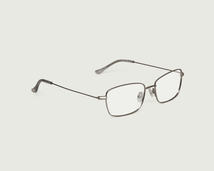 Coin::Casper Eyeglasses rectangle gray metal front diagonal