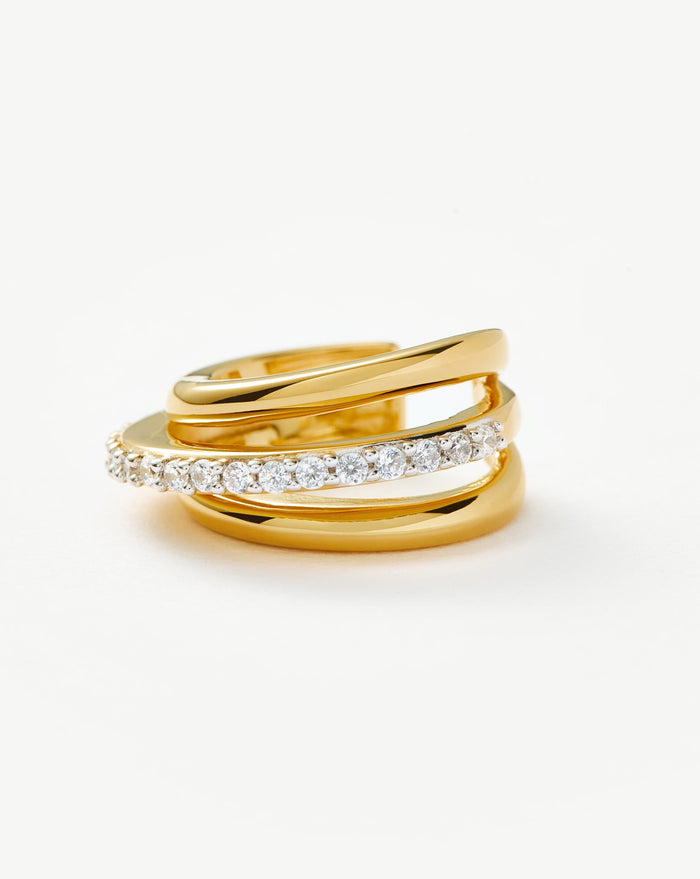 Celestial Pave Ear Cuff | 18ct Gold Plated Vermeil/Cubic Zirconia Earrings Missoma
