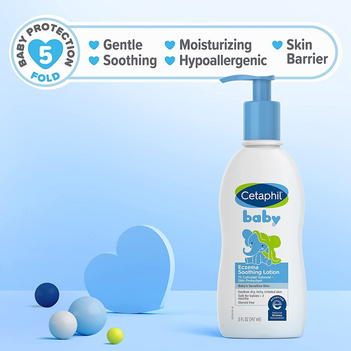 Cetaphil Baby Eczema Soothing Lotion with Colloidal Oatmeal, For Dry, Itchy and Irritated Skin, 5 Fl. Oz - 30299414005 Pie's Variety Store