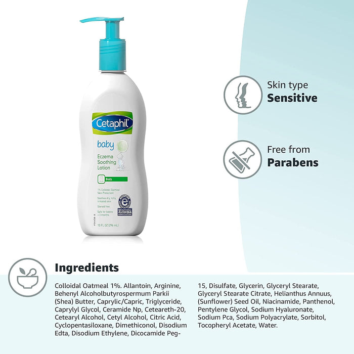 Cetaphil Baby Eczema Soothing Lotion with Colloidal Oatmeal, For Dry, Itchy and Irritated Skin, 5 Fl. Oz - 30299414005 Pie's Variety Store