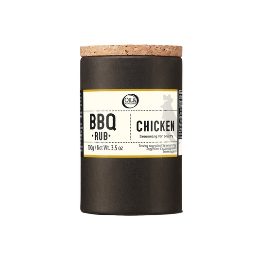 BBQ Chicken rub container with cork lid