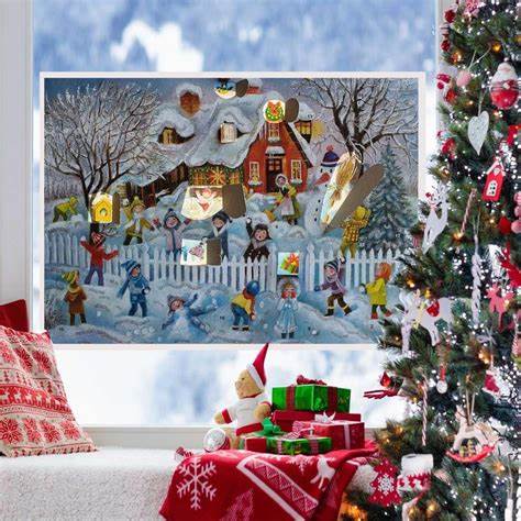 Children Playing in Snow Sellmer Advent Calendar