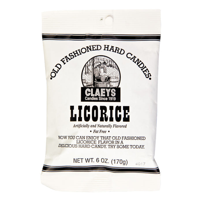 Claey's Licorice Hard Candy Drops Bag - 24 Count