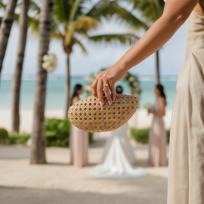 Classic Acrylic Rattan Clutch