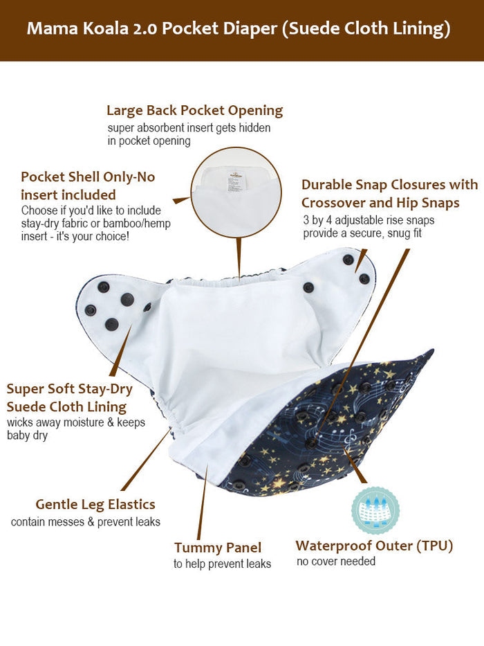 Clearance Pocket Diaper 2.0 -PD50916U-S(Suede Cloth)