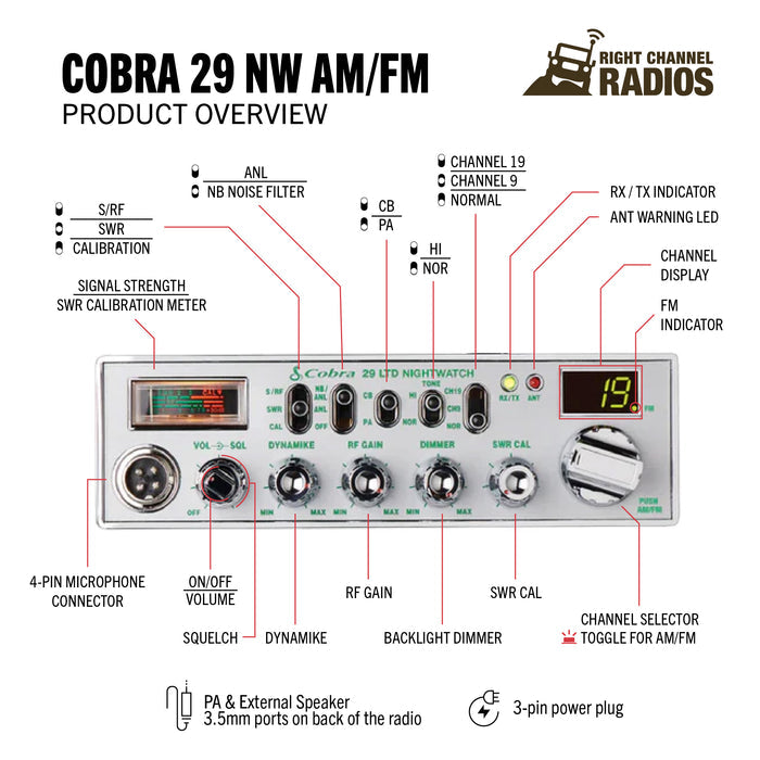Cobra 29 NW AM FM Product Overview | Right Channel Radios