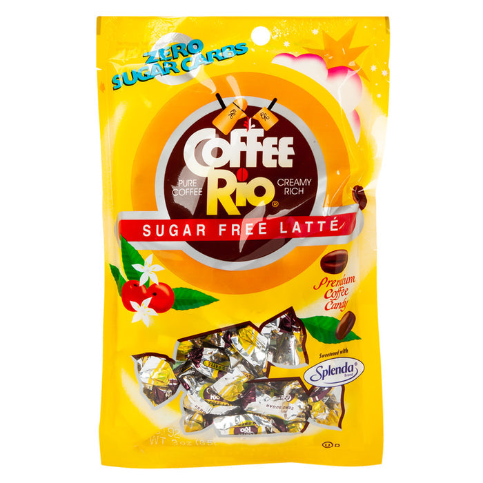 Coffee Rio Sugar Free Latte Premium Coffee Candy Peg Bag - 12 Count