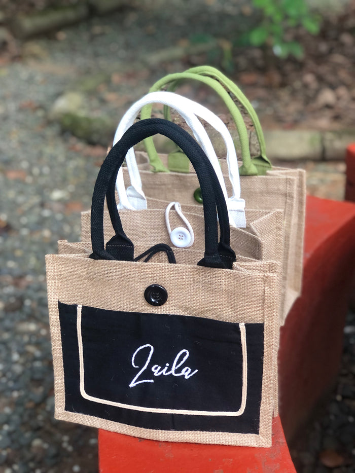 Colorful Linen Jute Bag - Travellers Hat Boutique