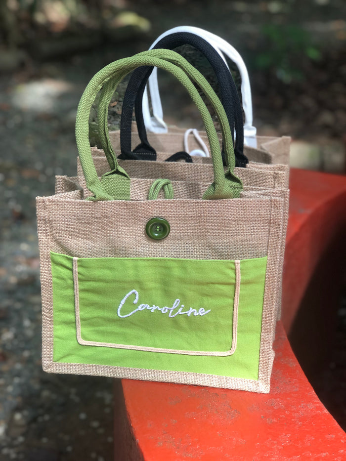 Colorful Linen Jute Bag - Travellers Hat Boutique