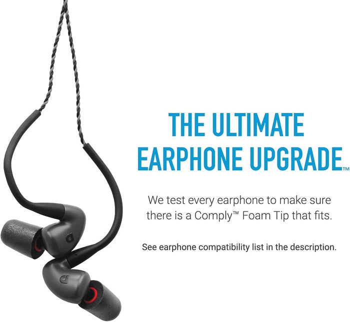 COMPLY Foam Ear Tips Designed for AudioFly, Etymotic Research, Westone & Shure, Small 3 Pairs Black
