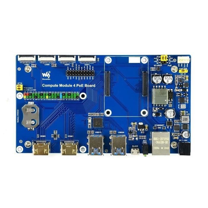 Compute Module 4 IO Board with PoE by Waveshare - The Pi Hut