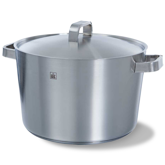 Conical+ soeppan 24 cm 6 liter zilver vooraanzicht