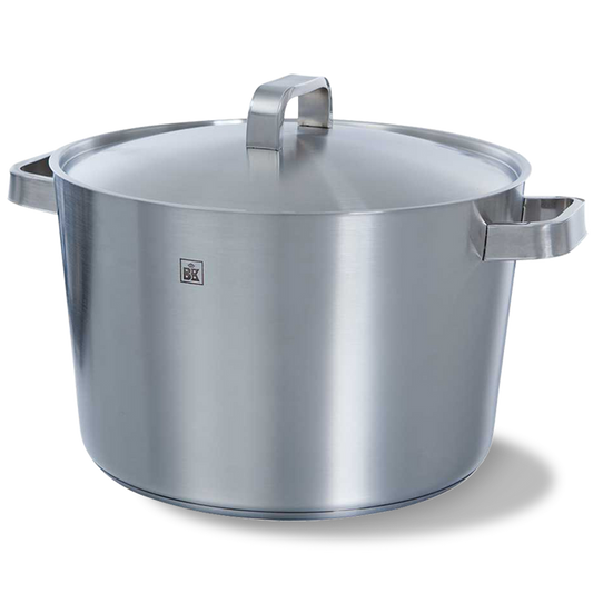 Conical+ soeppan 24 cm 6 liter zilver vooraanzicht