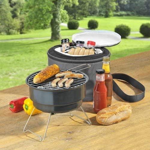 Destinie Cooler Bag with Portable Mini BBQ Grill - Black | BBQ-BQ26-515-001 (7542307619004)