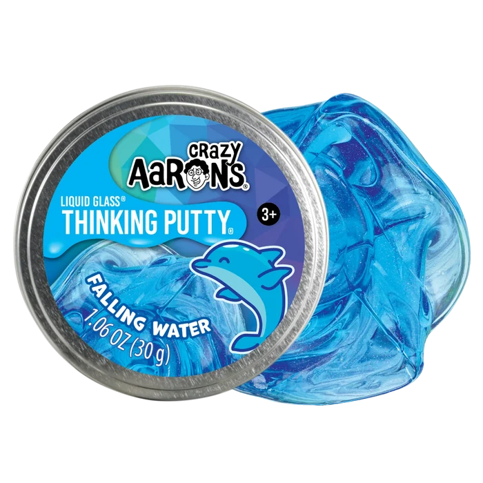 Crazy Aarons Falling Water Liquid Glass Medium 2.75 Inch Thinking Putty Tin