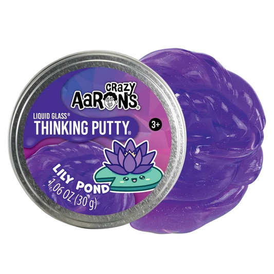 Crazy Aarons Lily Pond Liquid Glass Medium 2.75 Inch Thinking Putty Tin