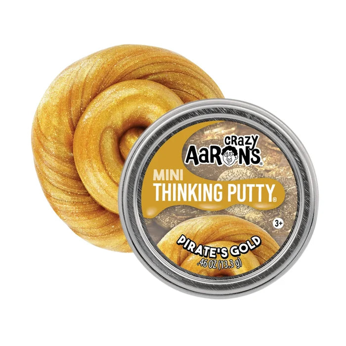 Crazy Aarons Pirates Gold Mini 2 Inch Thinking Putty Tin
