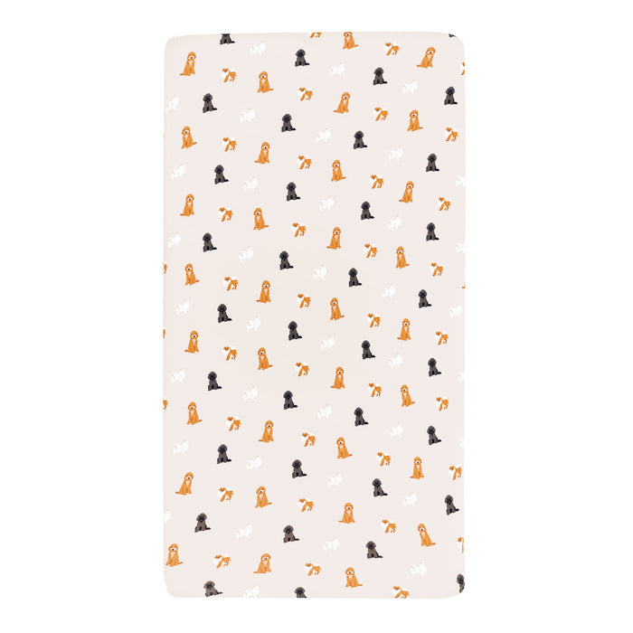Unisex Crib Sheet in Fluffy Dog
