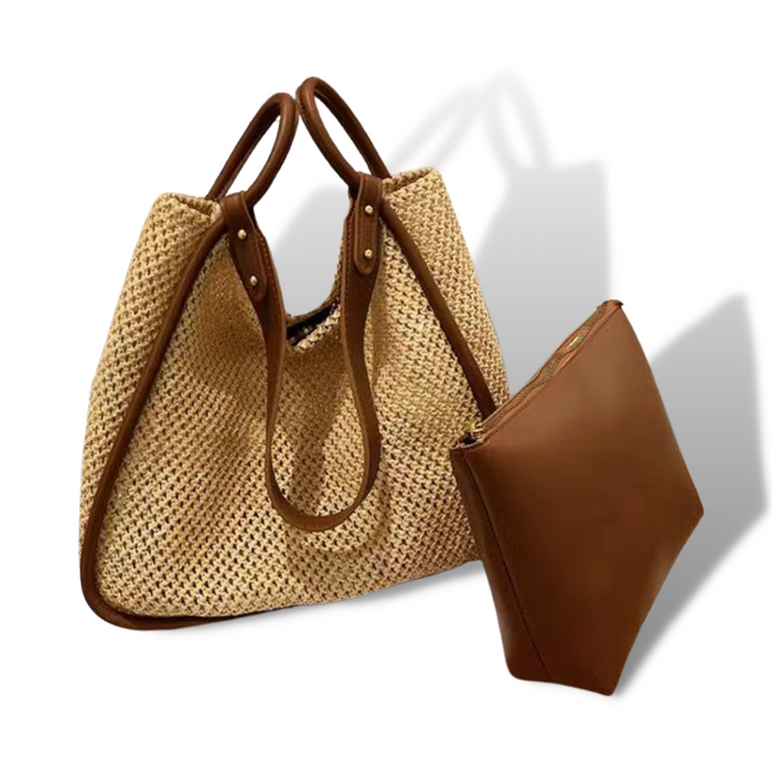 Crochet Tote Bag with Inner Pouch - Travellers Hat Boutique